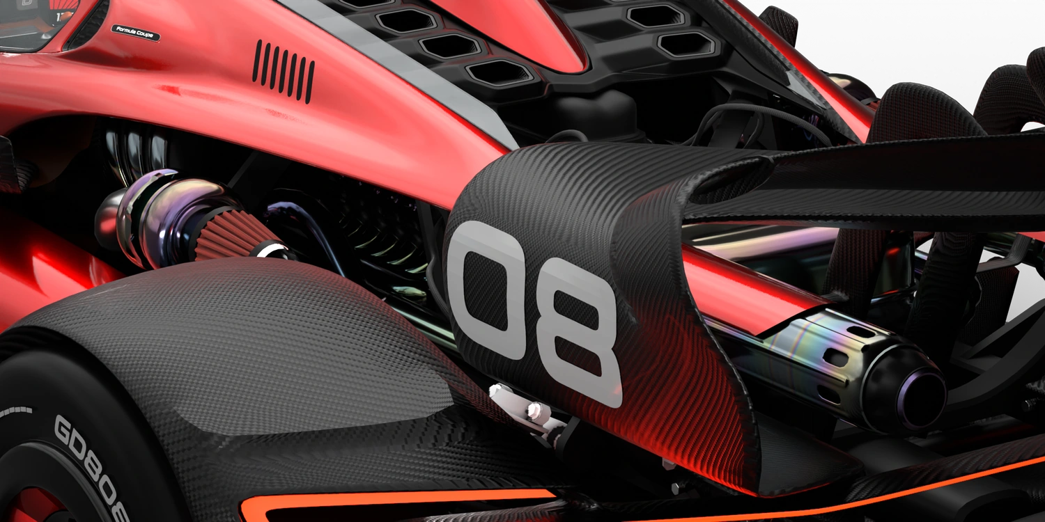 FormulaCOUPE rear wing detail cutout